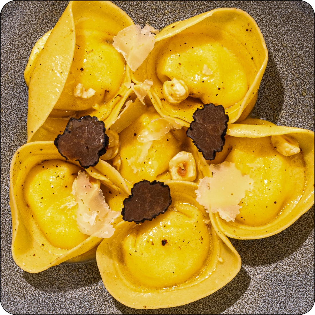 Burrata and Black Truffle Tortelloni