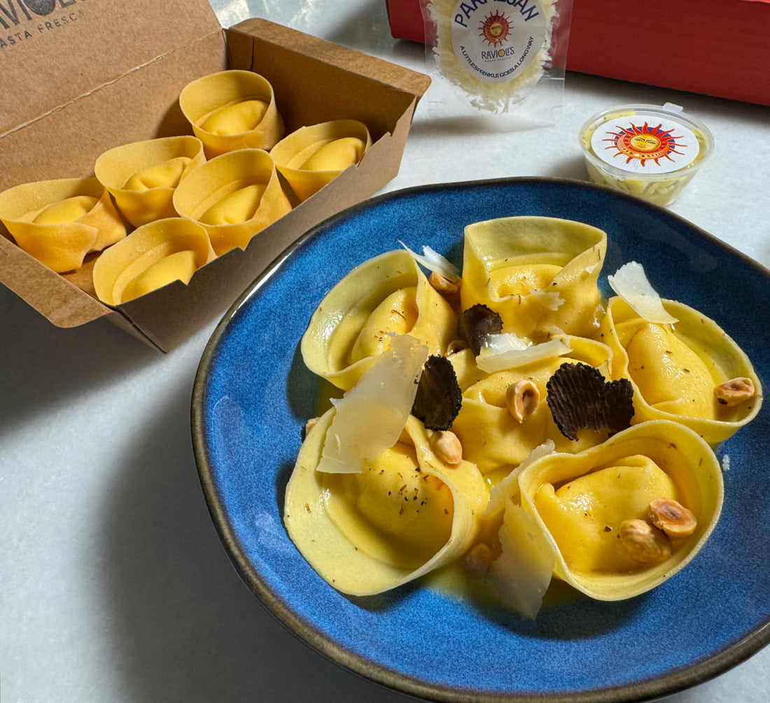Burrata and Black Truffle Tortelloni